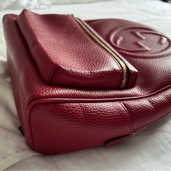 Gucci Soho GG Leather Backpack in Red - Picture 4 of 12